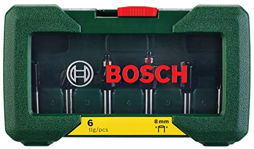 Bosch 2607019463 - Set con 6 fresas con inserción de 8 mm