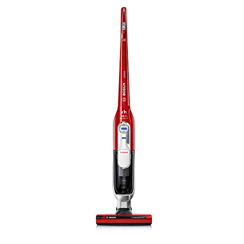 Bosch BBH628P1 Athlet Zoo'o Serie | 6 Aspirador sin cable, Kit de accesorios especial para mascotas, 3 velocidades, 28 V, color rojo