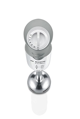 Bosch ErgoMixx MSM66150 - Batidora de mano, 600 W, con vaso de mezclas, picador y varilla batidora, color blanco y gris