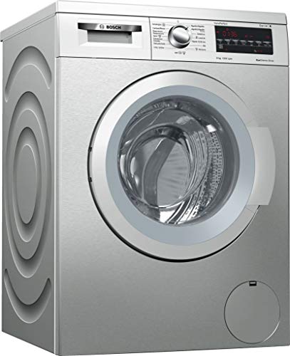 Bosch Lavadora WUQ2448XES 8KG 1200 INOX A+++q, 58 litros, 74 Decibelios, Acero inoxidable