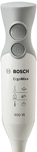 Bosch MSM66110 ErgoMixx Batidora de mano, 600 W, color blanco y gris