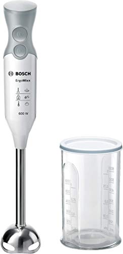 Bosch MSM66110 ErgoMixx Batidora de mano, 600 W, color blanco y gris