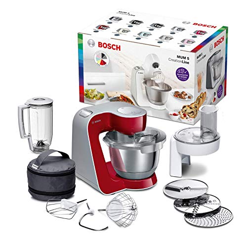 Bosch MUM58720 CreationLine Robot de cocina, 1000 W, color rojo