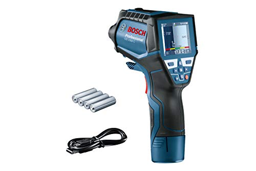 Bosch Professional Termómetro de infrarrojos GIS 1000 C (con función de aplicación, intervalo de temperaturas: de -40 °C a 1000 °C, 4x pilas AA, en caja)