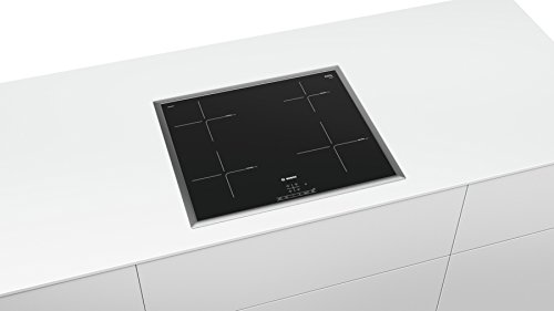 Bosch PUE645BB1E - Placade inducción ,Integrable, Terminación en acero, 17 niveles de potencia, Color negro