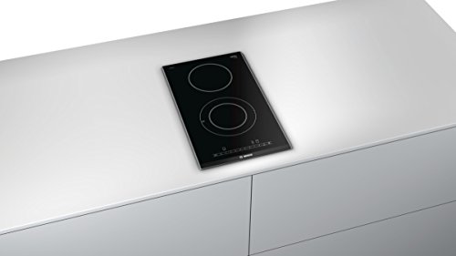 Bosch Serie 6 PKF375FP1E hobs Negro Integrado Cerámico - Placa (Negro, Integrado, Cerámico, Vidrio y cerámica, Acero inoxidable, Tocar)