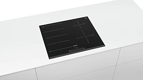 Bosch Serie 6 PXE651FC1E hobs Negro Integrado Con - Placa (Negro, Integrado, Con placa de inducción, Cerámico, 1400 W, 14,5 cm)