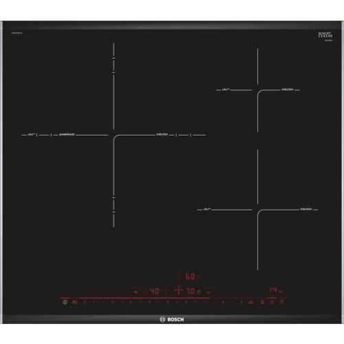 Bosch Serie 8 PID675DC1E Integrado Con - Placa (Integrado, Con placa de inducción, Vidrio y cerámica, Negro, LED, Tocar)