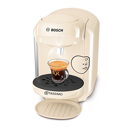 Bosch TAS1407 Tassimo Vivy 2 - Cafetera Multibebidas Automática de Cápsulas, Diseño Compacto, color Vainilla