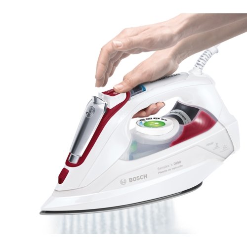 Bosch TDI902839W Sensixx DI90 Plancha de inyección, 2800 W, 0.4 litros, cerámica, color blanco