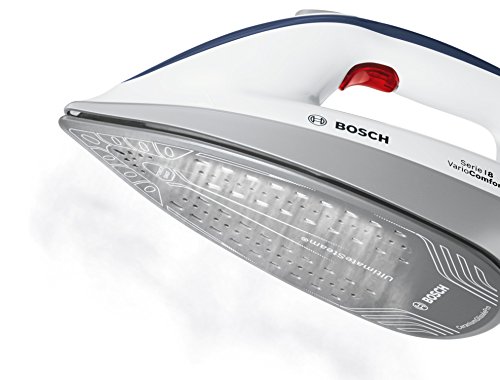 Bosch TDS8060 Serie 8 Centro de planchado, 2.400 W, 7.2 bares de presión, color azul y blanco 30x24x43cm