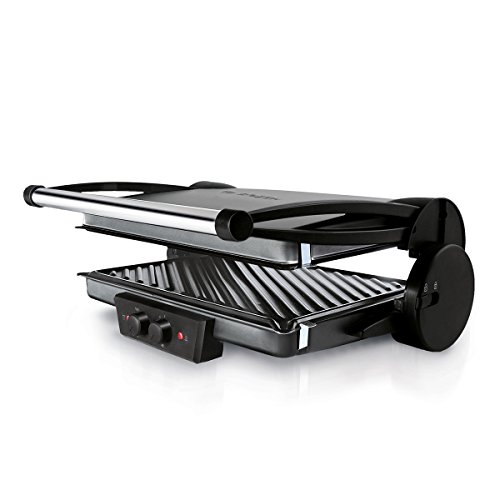 Bosch TFB4431V Grill Plancha de cocina, 2.000 W, 3 posiciones de la parrilla, color acero y negro antracita