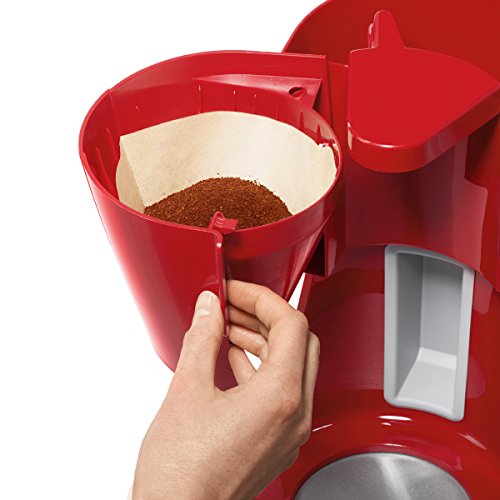 Bosch TKA3A034 CompactClass Extra Cafetera de goteo, capacidad para 10 tazas,1,25 litros, color rojo