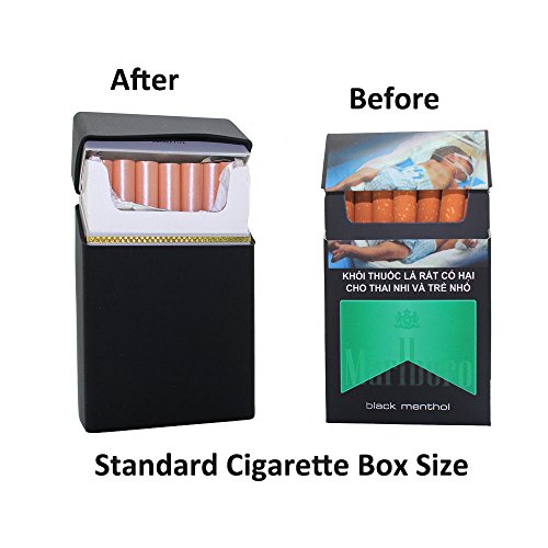 Boshiho Silicona Cigarrillo Caja Cubierta De Cigarrillo Suave Cigarrillo Suave Caja De Estilo De Diseño De Moda Paquete Completo Cubierta De Protección 2 Pcs (Negro)