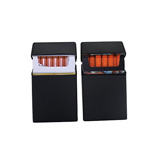 Boshiho Silicona Cigarrillo Caja Cubierta De Cigarrillo Suave Cigarrillo Suave Caja De Estilo De Diseño De Moda Paquete Completo Cubierta De Protección 2 Pcs (Negro)