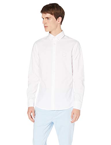 BOSS Mabsoot' Camisa, Blanco (White 00100), Small para Hombre