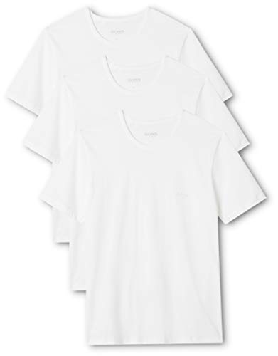 BOSS T-Shirt RN 3p Co Camiseta para Hombre, Blanco (White 100), Medium, pack de 3