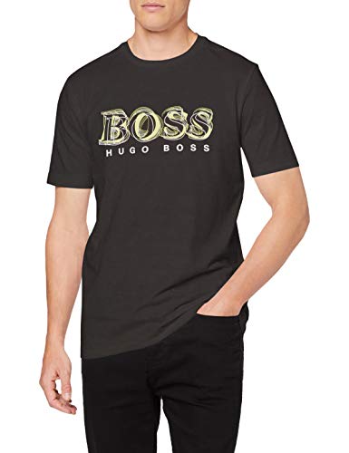 BOSS tee 4 Camiseta, Negro (Black 1), Large para Hombre