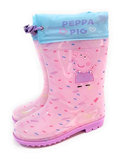 Botas de Agua Peppa Pig para Niñas - Botas Agua Peppa Pig con Suela Antideslizante y Cierre Ajustable (Numeric_25)