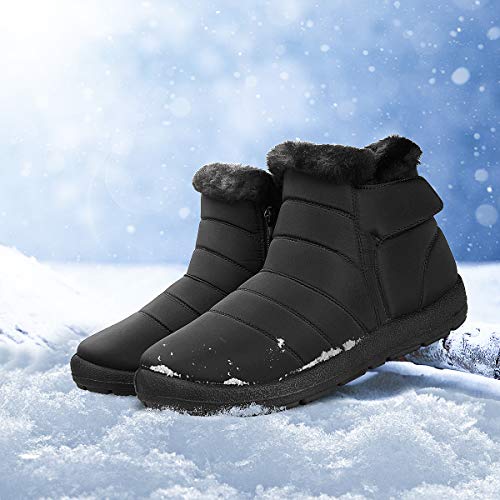 Botas de Nieve para Hombres,Mujeres,Niños,gracosy 2019 Invierno Cálido Al Aire Libre Suela Blanda Ultralight Cómodo Relajado A Pie Botines Plano Antideslizante Que Caminan