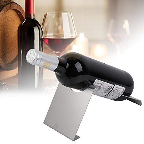 Botellero para Vino, Botellero para Vino Botella de Vino Individual de Acero Inoxidable Soporte para botellero Pantalla Botellero para Vino de Metal Mesa para botellero de Vino