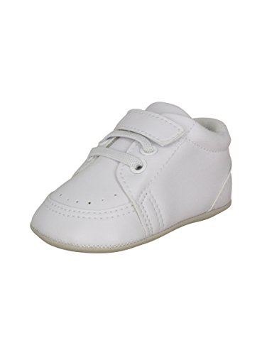 Boutique-Magique - Zapatillas de bautizo para bebé o niño, Blanco (blanco), 19 EU