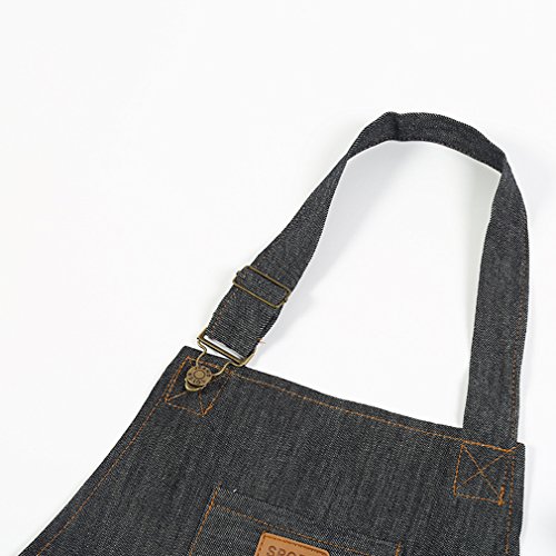 BOYANN Denim Vintage Delantales de Cocina Mujer Graciosos, Modelo 1