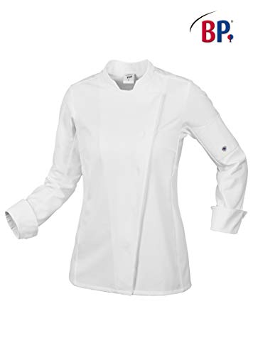 BP 1596-684-0021 Gourmet - Chaqueta de cocinero para mujer, algodón, poliéster y elastolefina, color blanco, talla XS