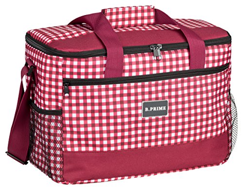 B.PRIME Classic Bolsa Nevera de 20l I 36 x 26 x 22 cm I Bolsa Aislante I Nevera para Picnic y Camping I Bolsa isotérmica para el Aire Libre I Viajes I Compra I Coche I Deportes