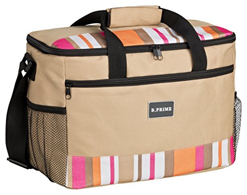 B.PRIME Classic Bolsa Nevera de 20l I 36 x 26 x 22 cm I Bolsa Aislante I Nevera para Picnic y Camping I Bolsa isotérmica para el Aire Libre I Viajes I Compra I Coche I Deportes