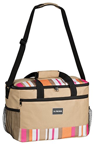 B.PRIME Classic Bolsa Nevera de 20l I 36 x 26 x 22 cm I Bolsa Aislante I Nevera para Picnic y Camping I Bolsa isotérmica para el Aire Libre I Viajes I Compra I Coche I Deportes