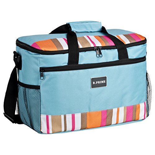 B.PRIME Classic Bolsa Nevera de 20l I 36 x 26 x 22 cm I Bolsa Aislante I Nevera para Picnic y Camping I Bolsa isotérmica para el Aire Libre I Viajes I Compra I Coche I Deportes