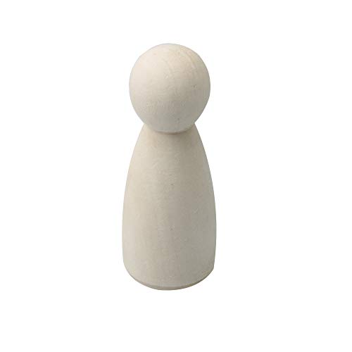 BQLZR 65 mm 55 mm 43 mm hembra y macho de madera juego de muñeca de Little People body para artes manualidades y pintado tarta de Boda DIY paquete de 30