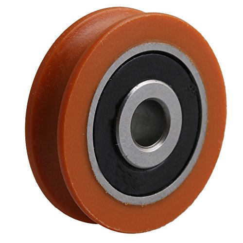 BQLZR - Polea para puertas y ventanas, 29 mm de diámetro exterior, nailon, color naranja