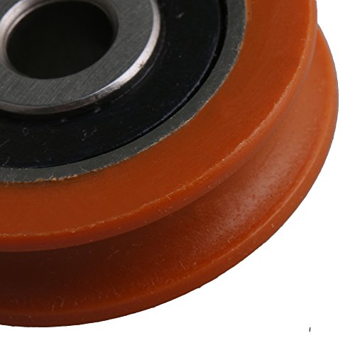 BQLZR - Polea para puertas y ventanas, 29 mm de diámetro exterior, nailon, color naranja