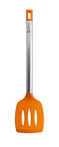 BRA Efficient Espátula de Cocina, Acero INOX, Nailon y Silicona, Naranja, 36.5 cm