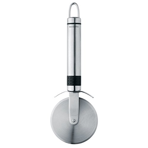 Brabantia 210983 - Cortador de Pizza con Protector de Cuchilla, Color Gris Metalizado