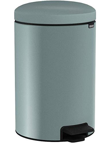 Brabantia Cubo de Basura con Pedal, Acero Inoxidable, Menta Metalizado, 20 l