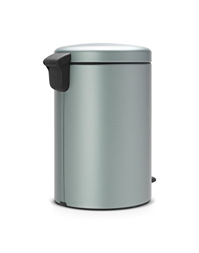 Brabantia Cubo de Basura con Pedal, Acero Inoxidable, Menta Metalizado, 20 l