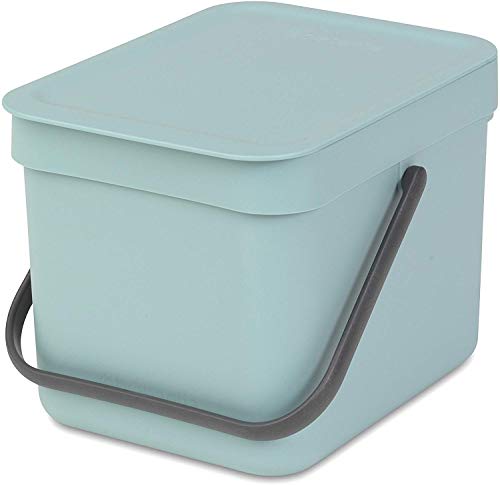 Brabantia Sort & Go Cubo de Basura, 6 L, Plástico, Menta, 20 x 24.9 x 18.1 cm