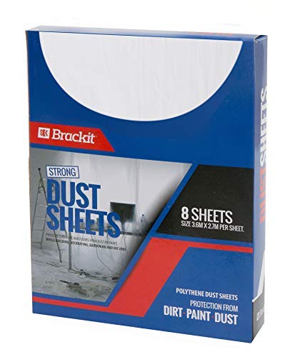 Brackit Kit de Protectores Contra el Polvo, 8 Resistentes Protectores de Muebles de 270x360cm - Ligeros, Duraderos, Anti-Polvo y Resistentes al Agua. Disponibles para Pintura, Decoración y Construcció