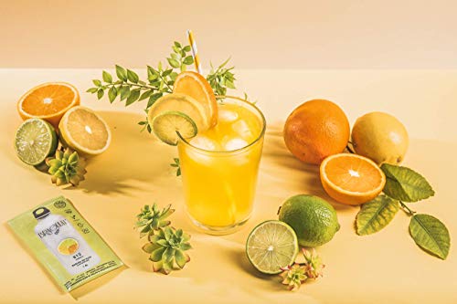 BRAGULAT | Zumo Concentrado de Frutas Sabor Limón | Bebidas y Refrescos Instantáneas en Polvo | Sin Azúcar y con Vitamina C | Agua con Sabor a Limón | 15 Sobres