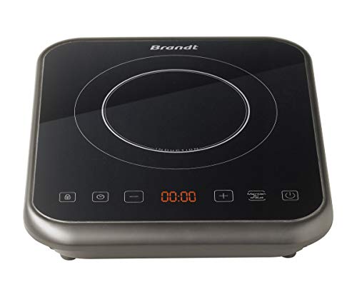 Brandt TI1FSOFT Placa de inducción portátil, 2000 W, Vidrio y cerámica, Negra