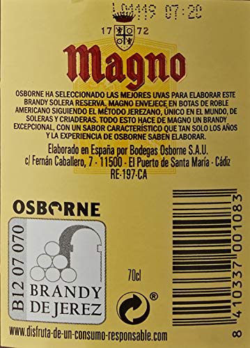 Brandy Jerez Solera Reserva Magno - 1 botella de 70 cl