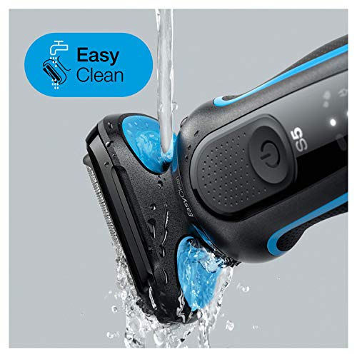 Braun Series 5 50-B1000s Afeitadora Eléctrica, máquina de afeitar barba hombre de Lámina, Uso en Seco y Mojado, Recargable, Inalámbrica, Azul