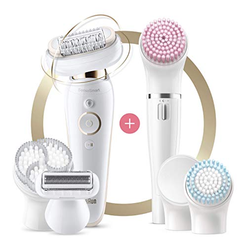 Braun Silk-épil 9 Flex 9100 Set de belleza, depiladora eléctrica mujer con cabezal flexible para depilación fácil, blanco