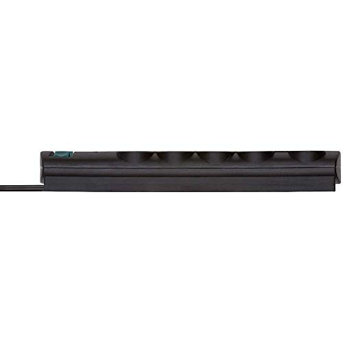 Brennenstuhl Primera-Line regleta enchufes con 10 tomas corriente y 2 interruptores individuales (cable de 2 m, interruptor iluminado, montable) negro