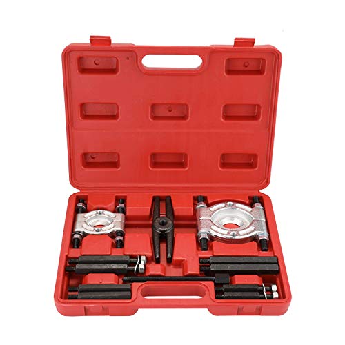 Bricolaje y herramientas- Teniendo 12pcs kit de cuchillas Extracción del cojinete del sistema de herramienta 35-50mm 50-75mm Bar-Splitter Tipo Gear Puller mosca Tool Kit de ruedas (Color : Black)