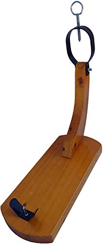 BRICOMIRAS JAMONERO Modelo HUELVA ECONÓMICO, Regalo Cuchillo + CHAIRA + CUBREJAMÓN, Soporte JAMONERO GÓNDOLA Ideal para Uso DOMÉSTICO (Cubrejamón Burdeos)