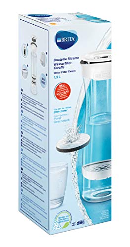 BRITA Botella con Filtro 1.3 l, Color Blanco/Grafito